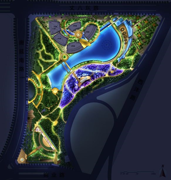 旅游景區(qū)的燈光設(shè)計(jì)，夜空中最亮的星01