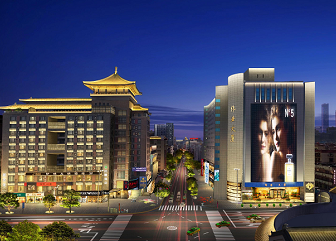 西安碑林區粉巷、德福巷夜景亮化設計