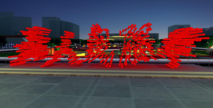 延安中軸線夜景規劃設計